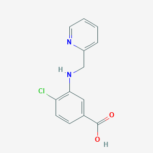 molecular formula C13H11ClN2O2 B510655 4-Chloro-3-[(pyridin-2-ylmethyl)-amino]-benzoic acid CAS No. 878714-48-8