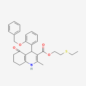 2-(ethylthio)ethyl 4-[2-(benzyloxy)phenyl]-2-methyl-5-oxo-1,4,5,6,7,8-hexahydro-3-quinolinecarboxylate