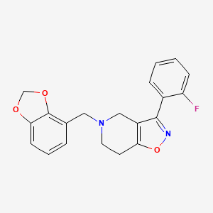 5-(1,3-benzodioxol-4-ylmethyl)-3-(2-fluorophenyl)-4,5,6,7-tetrahydroisoxazolo[4,5-c]pyridine