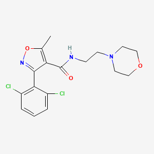 molecular formula C17H19Cl2N3O3 B5106556 3-(2,6-dichlorophenyl)-5-methyl-N-[2-(4-morpholinyl)ethyl]-4-isoxazolecarboxamide 