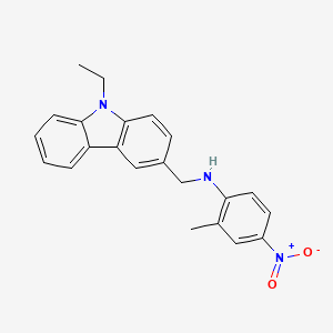 molecular formula C22H21N3O2 B5106557 N-[(9-ethyl-9H-carbazol-3-yl)methyl]-2-methyl-4-nitroaniline 