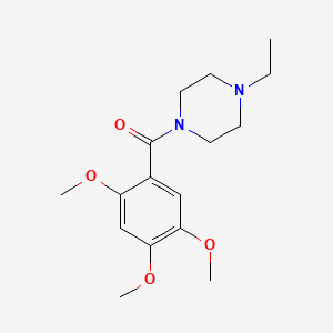 molecular formula C16H24N2O4 B5106565 1-ethyl-4-(2,4,5-trimethoxybenzoyl)piperazine 