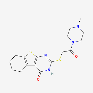 2-{[2-(4-methyl-1-piperazinyl)-2-oxoethyl]thio}-5,6,7,8-tetrahydro[1]benzothieno[2,3-d]pyrimidin-4(3H)-one