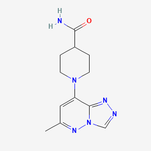 molecular formula C12H16N6O B5106592 1-(6-methyl[1,2,4]triazolo[4,3-b]pyridazin-8-yl)-4-piperidinecarboxamide 