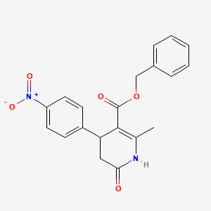 molecular formula C20H18N2O5 B5106593 benzyl 2-methyl-4-(4-nitrophenyl)-6-oxo-1,4,5,6-tetrahydro-3-pyridinecarboxylate CAS No. 6238-95-5