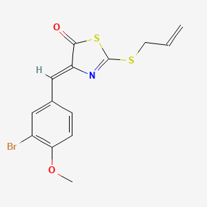 molecular formula C14H12BrNO2S2 B5106603 2-(allylthio)-4-(3-bromo-4-methoxybenzylidene)-1,3-thiazol-5(4H)-one 