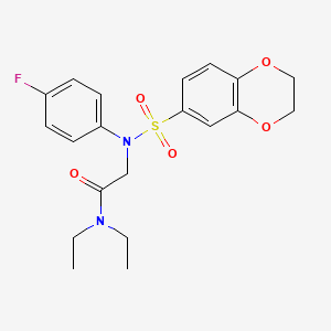 N~2~-(2,3-dihydro-1,4-benzodioxin-6-ylsulfonyl)-N~1~,N~1~-diethyl-N~2~-(4-fluorophenyl)glycinamide