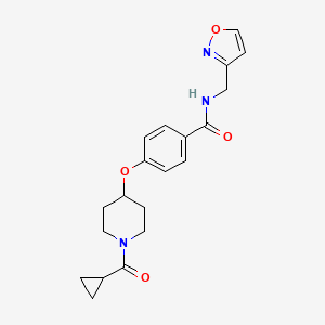 4-{[1-(cyclopropylcarbonyl)-4-piperidinyl]oxy}-N-(3-isoxazolylmethyl)benzamide