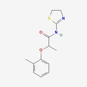 molecular formula C13H16N2O2S B5106650 N-(4,5-dihydro-1,3-thiazol-2-yl)-2-(2-methylphenoxy)propanamide 