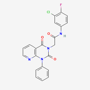 molecular formula C21H14ClFN4O3 B5106654 N-(3-chloro-4-fluorophenyl)-2-(2,4-dioxo-1-phenyl-1,4-dihydropyrido[2,3-d]pyrimidin-3(2H)-yl)acetamide 