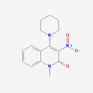 1-methyl-3-nitro-4-(1-piperidinyl)-2(1H)-quinolinone