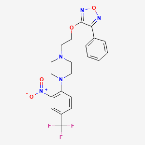 molecular formula C21H20F3N5O4 B5106697 1-[2-nitro-4-(trifluoromethyl)phenyl]-4-{2-[(4-phenyl-1,2,5-oxadiazol-3-yl)oxy]ethyl}piperazine 