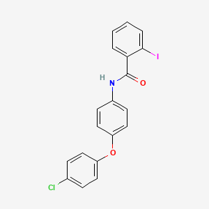 molecular formula C19H13ClINO2 B5106702 N-[4-(4-chlorophenoxy)phenyl]-2-iodobenzamide 