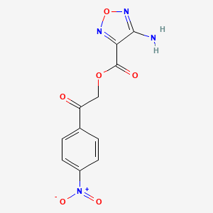 molecular formula C11H8N4O6 B5106720 2-(4-nitrophenyl)-2-oxoethyl 4-amino-1,2,5-oxadiazole-3-carboxylate 