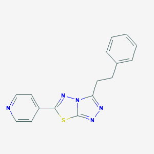 molecular formula C16H13N5S B510674 3-(2-Phenylethyl)-6-(4-pyridinyl)[1,2,4]triazolo[3,4-b][1,3,4]thiadiazole CAS No. 898089-35-5
