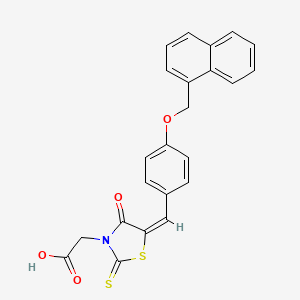 {5-[4-(1-naphthylmethoxy)benzylidene]-4-oxo-2-thioxo-1,3-thiazolidin-3-yl}acetic acid