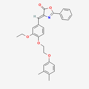 4-{4-[2-(3,4-dimethylphenoxy)ethoxy]-3-ethoxybenzylidene}-2-phenyl-1,3-oxazol-5(4H)-one