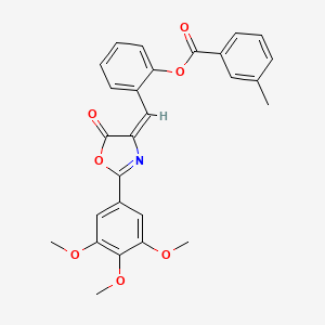 2-{[5-oxo-2-(3,4,5-trimethoxyphenyl)-1,3-oxazol-4(5H)-ylidene]methyl}phenyl 3-methylbenzoate