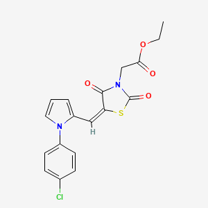 ethyl (5-{[1-(4-chlorophenyl)-1H-pyrrol-2-yl]methylene}-2,4-dioxo-1,3-thiazolidin-3-yl)acetate