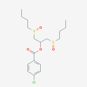 molecular formula C18H27ClO4S2 B5106878 2-(butylsulfinyl)-1-[(butylsulfinyl)methyl]ethyl 4-chlorobenzoate 