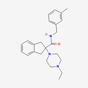 2-(4-ethyl-1-piperazinyl)-N-(3-methylbenzyl)-2-indanecarboxamide