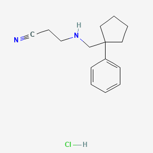 3-{[(1-phenylcyclopentyl)methyl]amino}propanenitrile hydrochloride