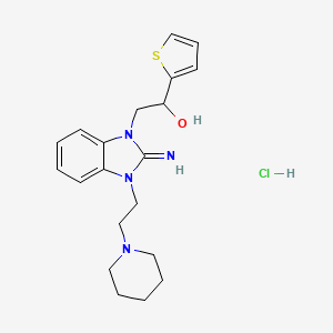 2-{2-imino-3-[2-(1-piperidinyl)ethyl]-2,3-dihydro-1H-benzimidazol-1-yl}-1-(2-thienyl)ethanol dihydrochloride