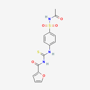 N-[({4-[(acetylamino)sulfonyl]phenyl}amino)carbonothioyl]-2-furamide