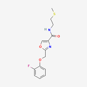 2-[(2-fluorophenoxy)methyl]-N-[2-(methylthio)ethyl]-1,3-oxazole-4-carboxamide