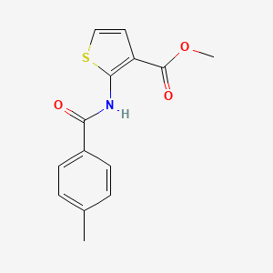 molecular formula C14H13NO3S B5106977 methyl 2-[(4-methylbenzoyl)amino]-3-thiophenecarboxylate 