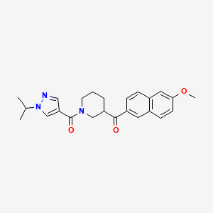 molecular formula C24H27N3O3 B5106991 {1-[(1-isopropyl-1H-pyrazol-4-yl)carbonyl]-3-piperidinyl}(6-methoxy-2-naphthyl)methanone 
