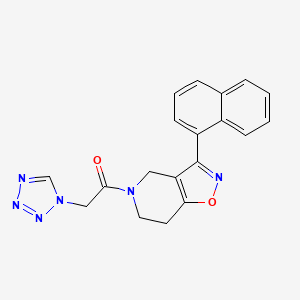 molecular formula C19H16N6O2 B5107015 3-(1-naphthyl)-5-(1H-tetrazol-1-ylacetyl)-4,5,6,7-tetrahydroisoxazolo[4,5-c]pyridine 