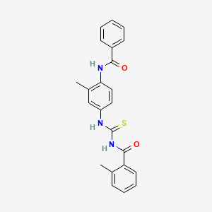 molecular formula C23H21N3O2S B5107030 N-({[4-(benzoylamino)-3-methylphenyl]amino}carbonothioyl)-2-methylbenzamide 