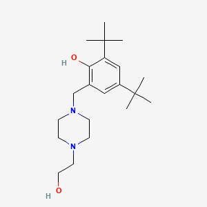 molecular formula C21H36N2O2 B5107035 2,4-di-tert-butyl-6-{[4-(2-hydroxyethyl)-1-piperazinyl]methyl}phenol 