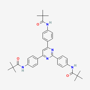 molecular formula C37H43N5O3 B5107040 N,N',N''-(2,4,6-pyrimidinetriyltri-4,1-phenylene)tris(2,2-dimethylpropanamide) 