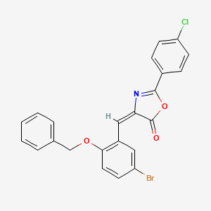 molecular formula C23H15BrClNO3 B5107060 4-[2-(benzyloxy)-5-bromobenzylidene]-2-(4-chlorophenyl)-1,3-oxazol-5(4H)-one 