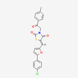 5-{[5-(4-chlorophenyl)-2-furyl]methylene}-3-[2-(4-methylphenyl)-2-oxoethyl]-1,3-thiazolidine-2,4-dione