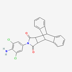 molecular formula C24H16Cl2N2O2 B5107094 17-(4-amino-3,5-dichlorophenyl)-17-azapentacyclo[6.6.5.0~2,7~.0~9,14~.0~15,19~]nonadeca-2,4,6,9,11,13-hexaene-16,18-dione 