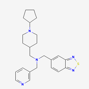 molecular formula C24H31N5S B5107113 (2,1,3-benzothiadiazol-5-ylmethyl)[(1-cyclopentyl-4-piperidinyl)methyl](3-pyridinylmethyl)amine 