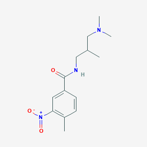 molecular formula C14H21N3O3 B5107122 N-[3-(dimethylamino)-2-methylpropyl]-4-methyl-3-nitrobenzamide 