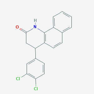 molecular formula C19H13Cl2NO B5107157 4-(3,4-dichlorophenyl)-3,4-dihydrobenzo[h]quinolin-2(1H)-one 