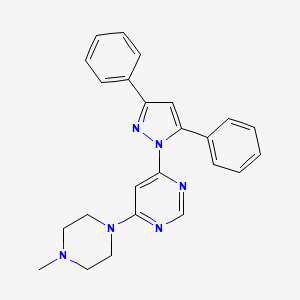 molecular formula C24H24N6 B5107160 4-(3,5-diphenyl-1H-pyrazol-1-yl)-6-(4-methyl-1-piperazinyl)pyrimidine 