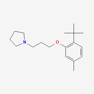 molecular formula C18H29NO B5107173 1-[3-(2-tert-butyl-5-methylphenoxy)propyl]pyrrolidine 