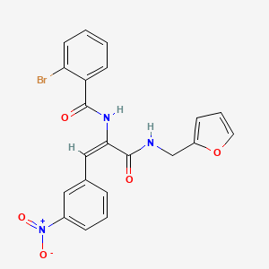 molecular formula C21H16BrN3O5 B5107177 2-bromo-N-[1-{[(2-furylmethyl)amino]carbonyl}-2-(3-nitrophenyl)vinyl]benzamide 