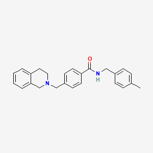 molecular formula C25H26N2O B5107185 4-(3,4-dihydro-2(1H)-isoquinolinylmethyl)-N-(4-methylbenzyl)benzamide 