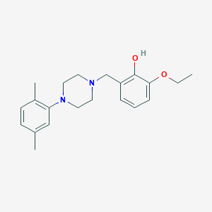 molecular formula C21H28N2O2 B5107225 2-{[4-(2,5-dimethylphenyl)-1-piperazinyl]methyl}-6-ethoxyphenol 