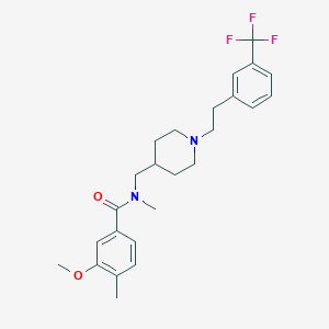 molecular formula C25H31F3N2O2 B5107255 3-methoxy-N,4-dimethyl-N-[(1-{2-[3-(trifluoromethyl)phenyl]ethyl}-4-piperidinyl)methyl]benzamide 