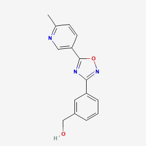 molecular formula C15H13N3O2 B5107301 {3-[5-(6-methyl-3-pyridinyl)-1,2,4-oxadiazol-3-yl]phenyl}methanol 