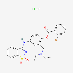 molecular formula C25H25BrClN3O4S B5107303 2-[(diethylamino)methyl]-4-[(1,1-dioxido-1,2-benzisothiazol-3-yl)amino]phenyl 2-bromobenzoate hydrochloride 