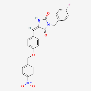 3-(4-fluorobenzyl)-5-{4-[(4-nitrobenzyl)oxy]benzylidene}-2,4-imidazolidinedione